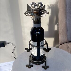 Metal Cat Wine Bottle Holder